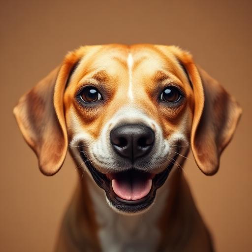Beagle em treinamento com o HappyBot