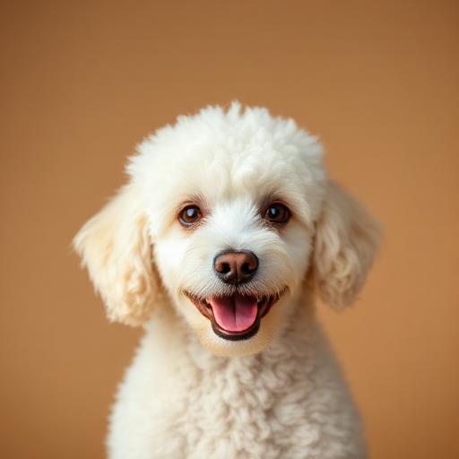 Poodle em treinamento com o HappyBot